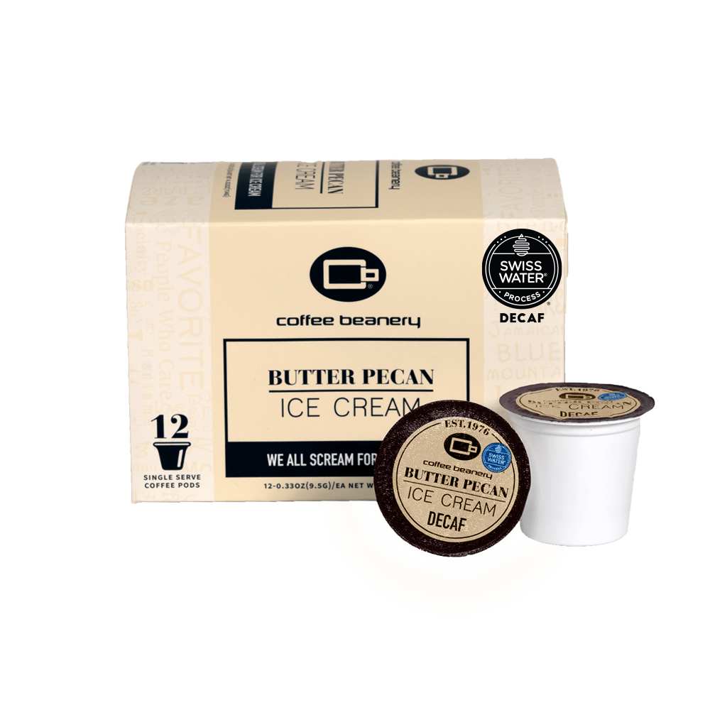 Butter Pecan Ice Cream Flavored Decaf Coffee Pods