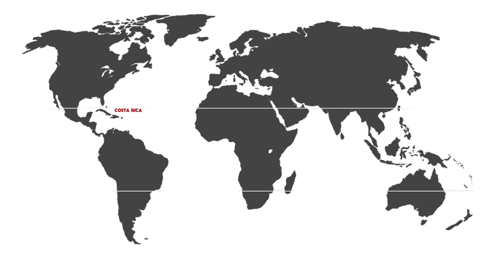 Costa Rica Origin Map