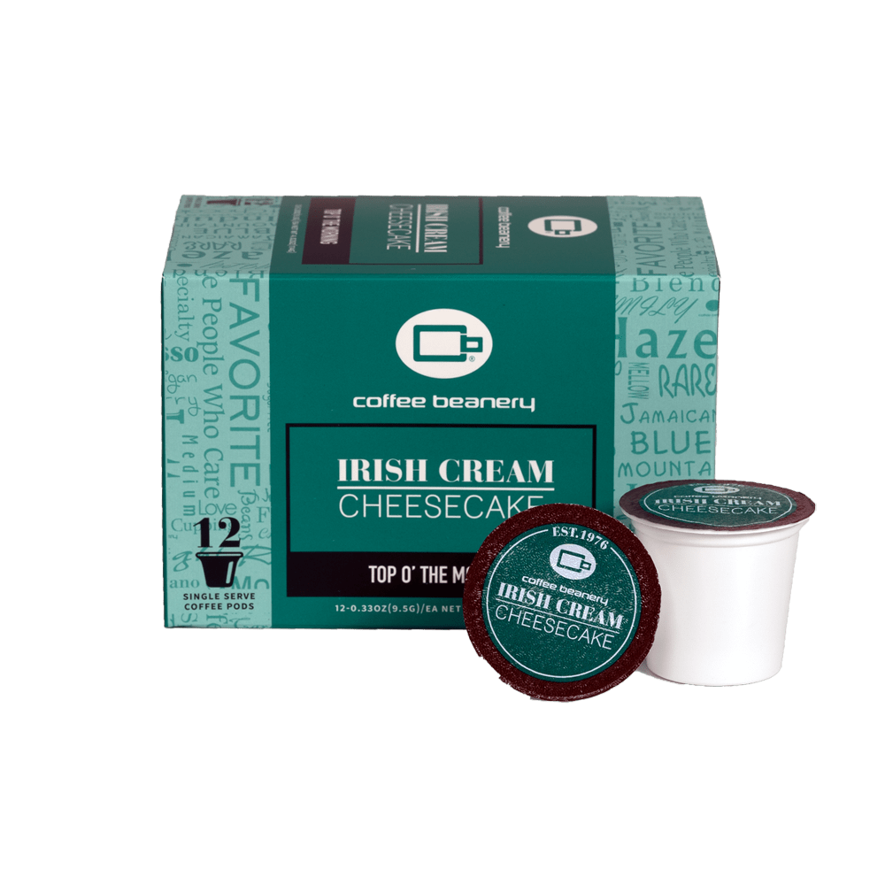 Coffee Beanery Coffee Pods Regular / 12ct Pods Irish Cream Cheesecake Flavored Coffee Pods