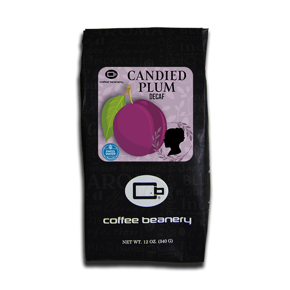 Coffee Beanery Exclusive 12oz / Decaf / Automatic Drip Candied Plum Flavored Coffee | February 2025