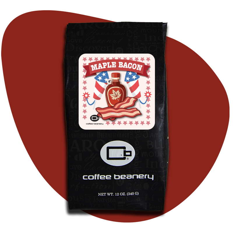 Coffee Beanery Exclusive 12oz / Regular / Automatic Drip Maple Bacon Flavored Coffee | July 2024