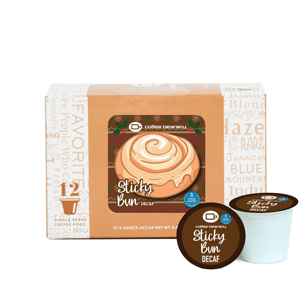 Coffee Beanery Exclusive Decaf Sticky Bun Flavored Coffee Pods | December 2024