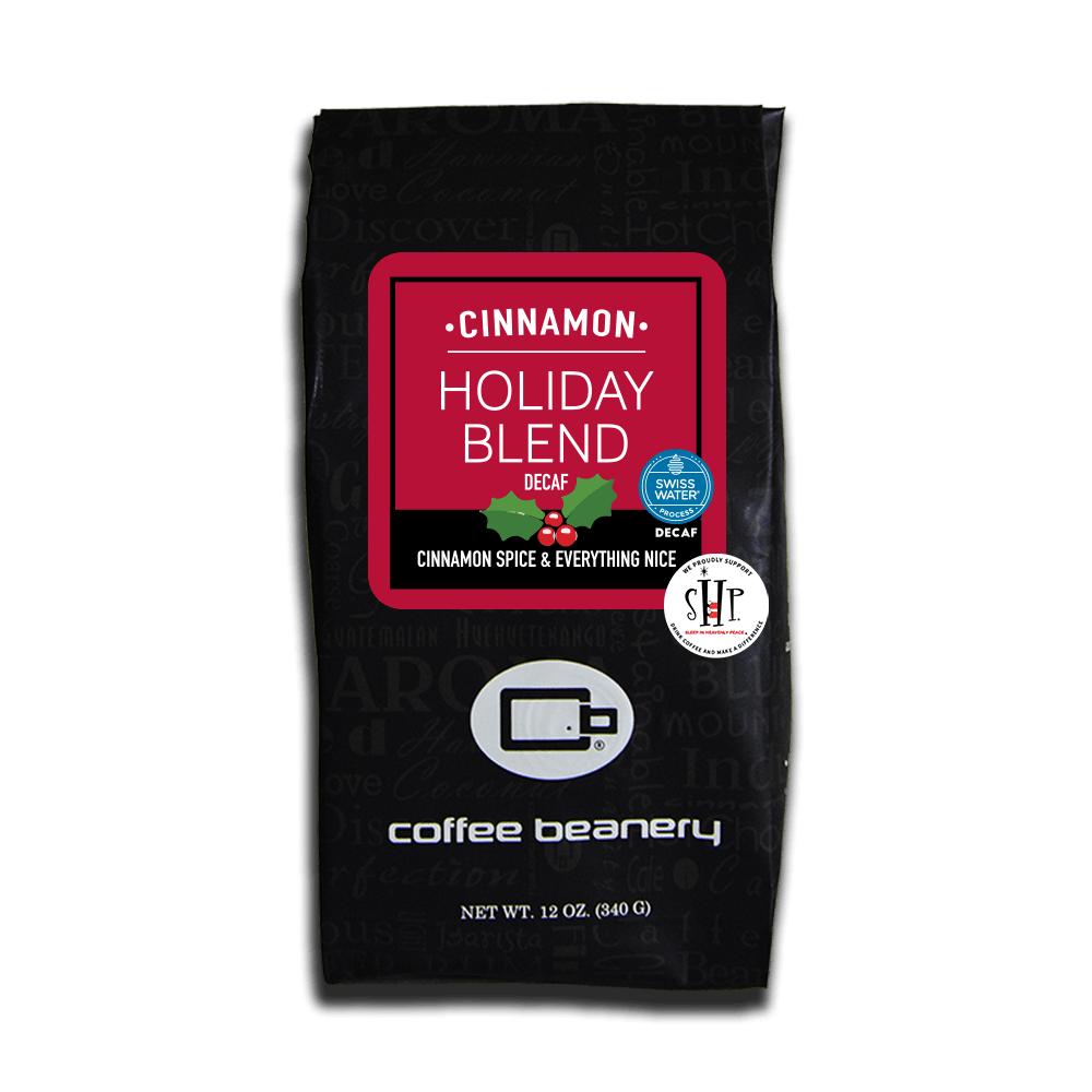 Coffee Beanery Flavored Coffee Decaf / 12oz / Automatic Drip Cinnamon Holiday Blend Flavored Coffee