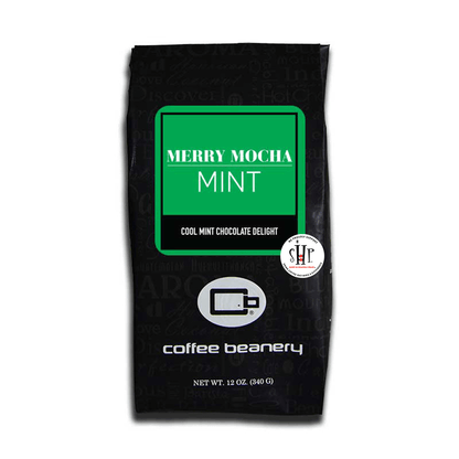 Coffee Beanery Flavored Coffee Regular / 12oz / Whole Bean Merry Mocha Mint Flavored Coffee