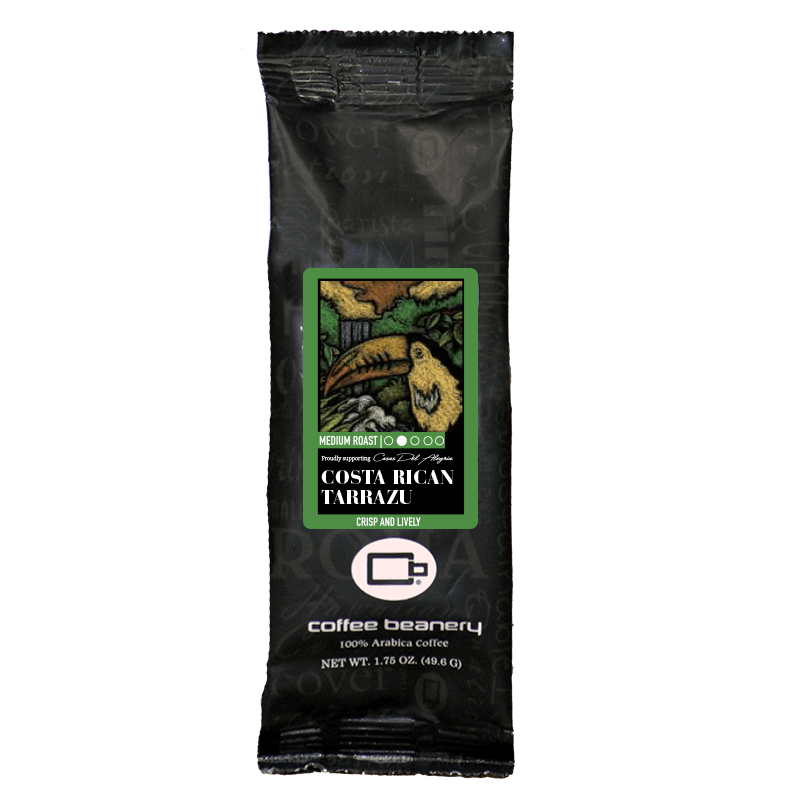 Coffee Beanery Specialty Coffee 1.75oz One Pot Sampler / Automatic Drip Costa Rican Tarrazu Specialty Coffee