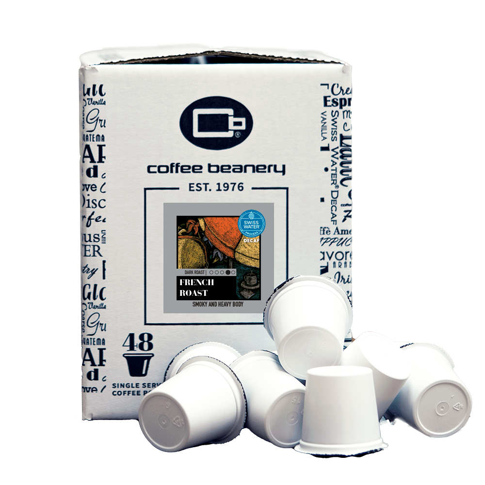 Coffee Beanery Specialty Coffee Decaf / 48ct Bulk Pods / Automatic Drip French Roast Specialty Coffee