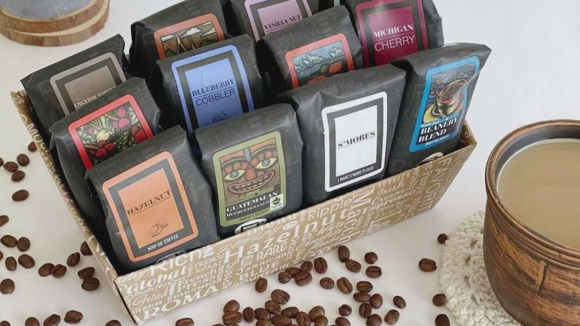 Load video: Video of Indulgent Selection Coffee Gift Basket