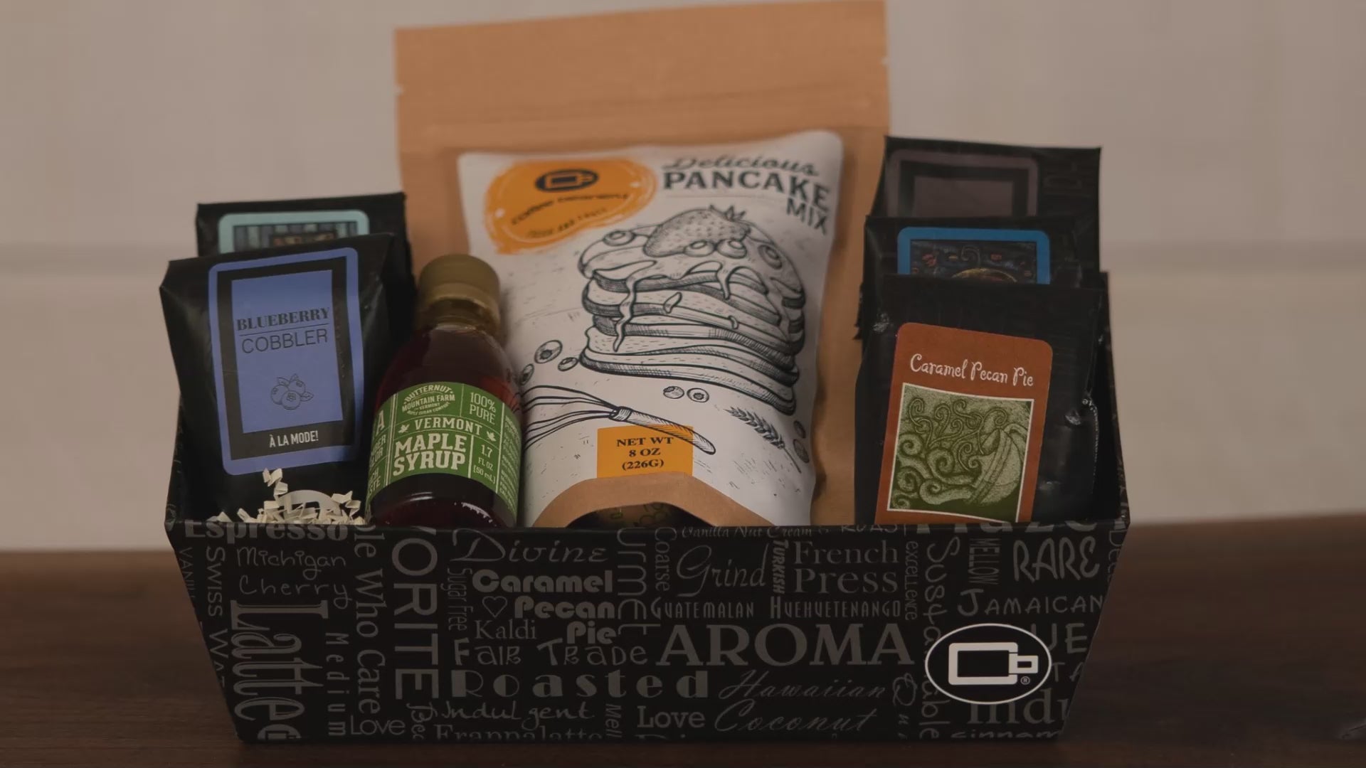 Load video: Video of Breakfast in Bed Coffee Gift Basket